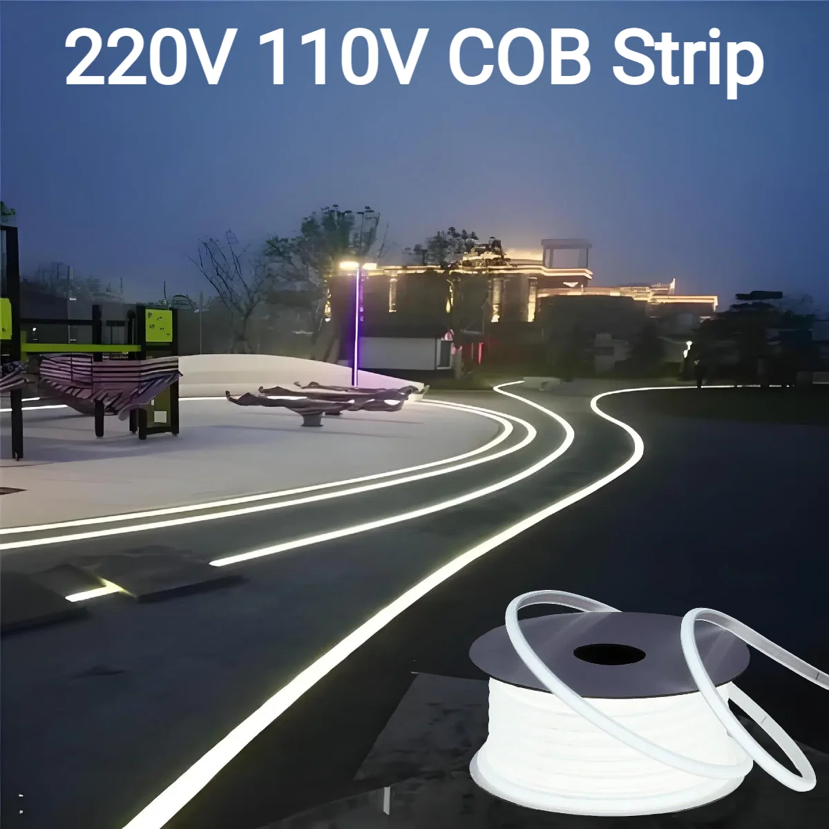 Outdoor Lighting Strip - 220 فولت 110 فولت هلام السيليكون