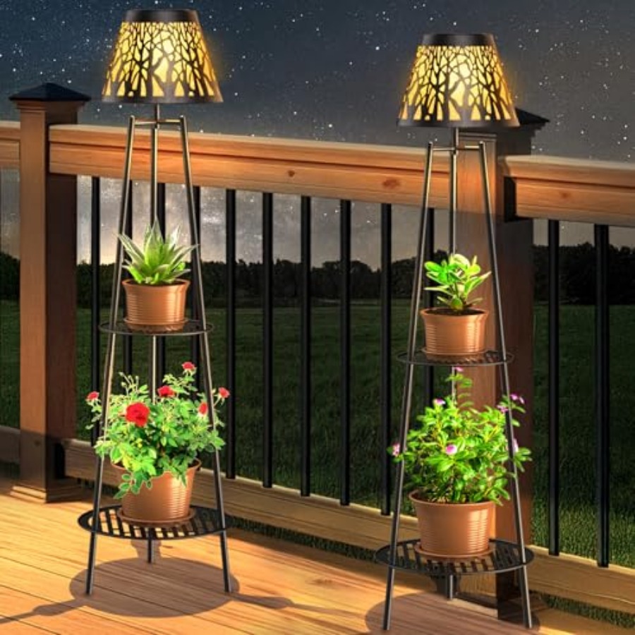 Outdoor Lighting Lamps - مصباح أرضي شمسي خارجي مع حامل