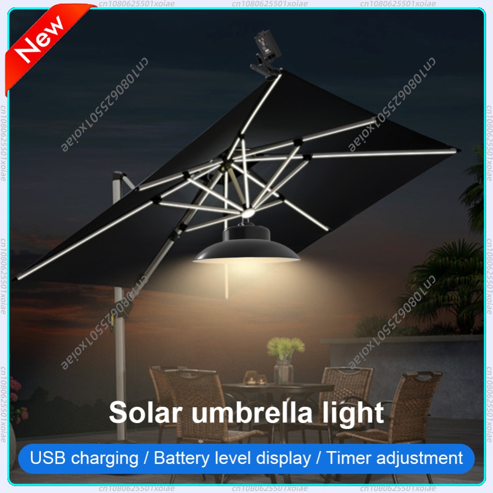 Umbrella Led Clip - مصباح شمسي لمظلة الفناء مع تحكم