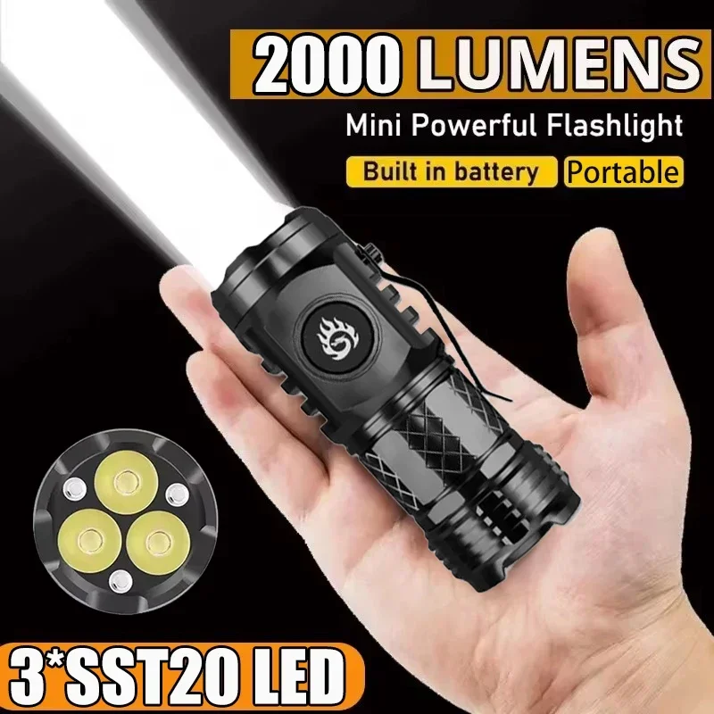 Outdoor Lighting Replacement Bulbs - مصباح يدوي تكتيكي عالي القوة بثلاث
