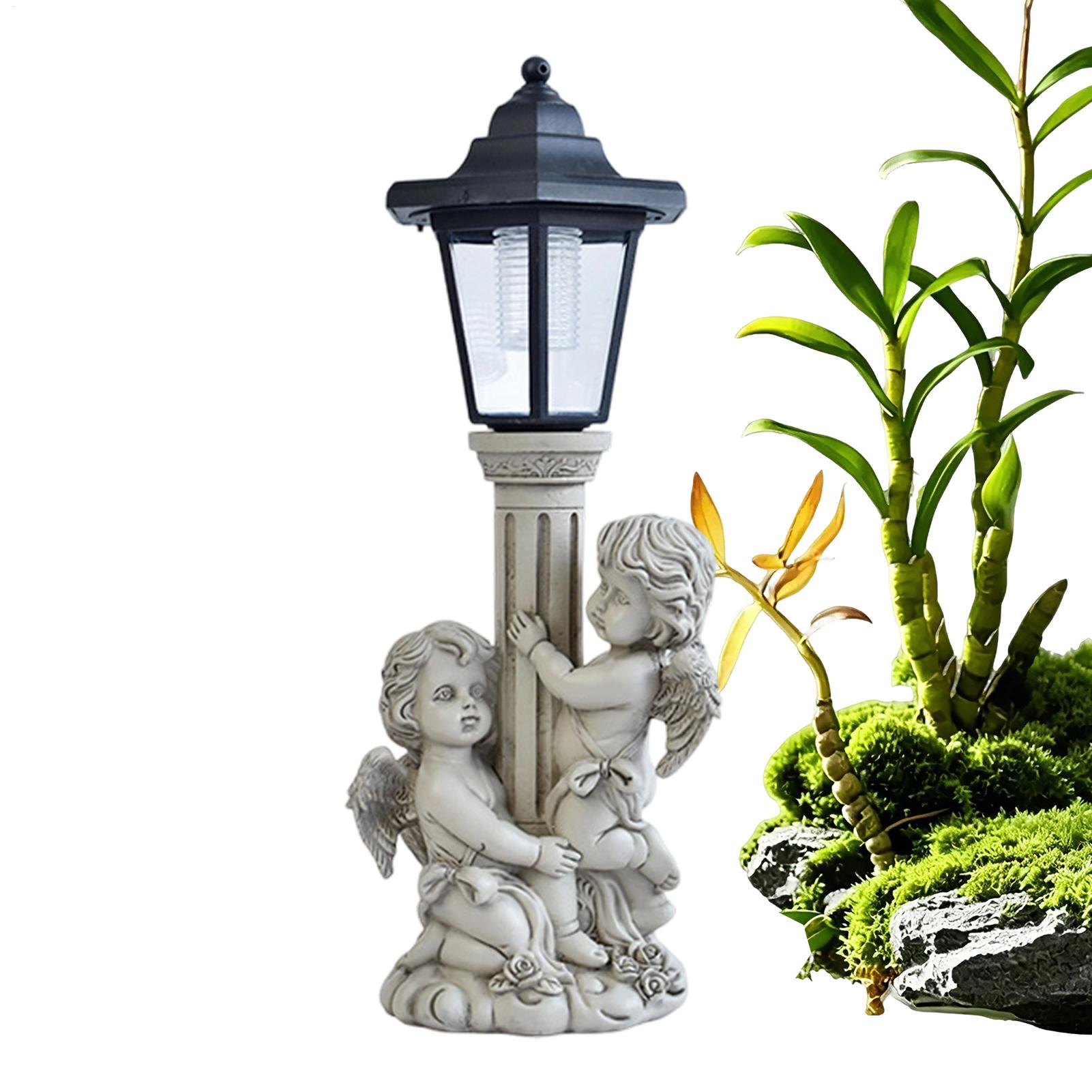Outdoor Lighting Uplight - تماثيل حدائق مضيئة تعمل تلقائيًا، تماثيل