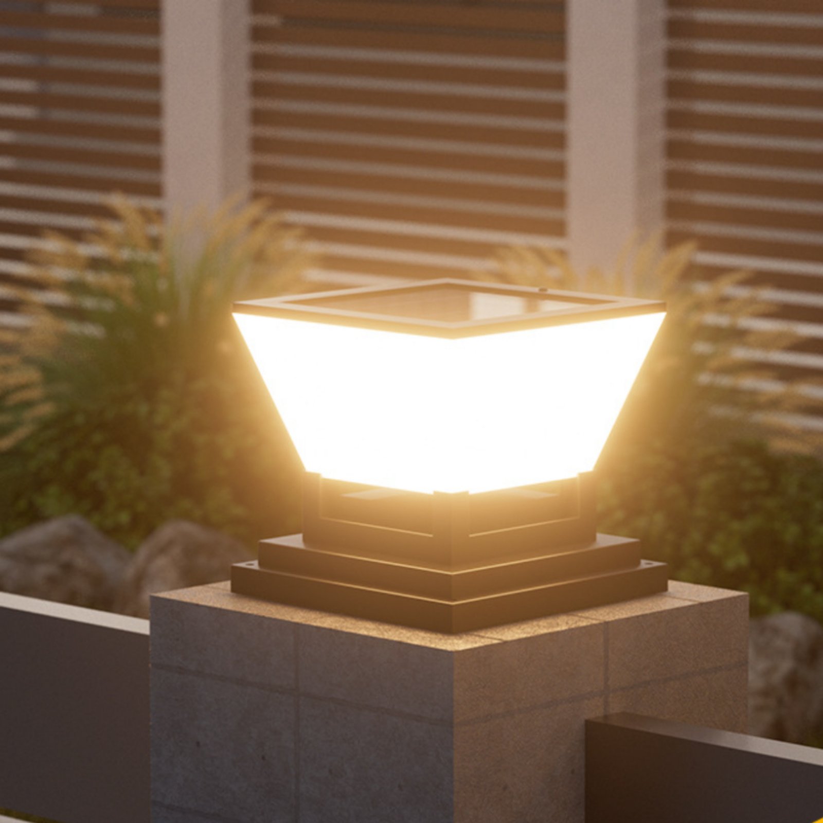 Outdoor Lighting Ip65 - مصباح شمسي للأعمدة مقاوم للماء، إضاءة