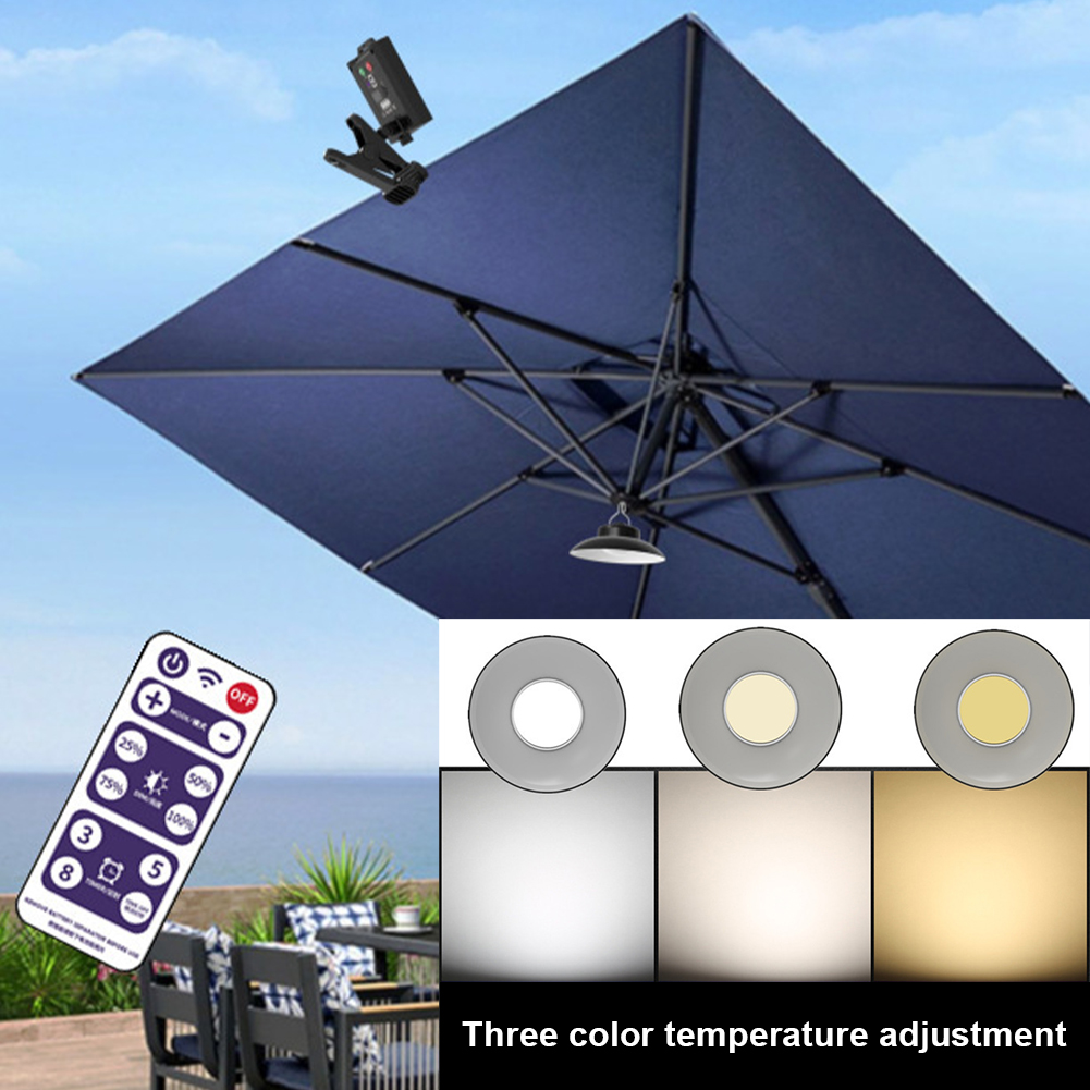 مصباح شمسي لمظلة الفناء مع تحك - مراجعة Umbrella Led Clip وسعره