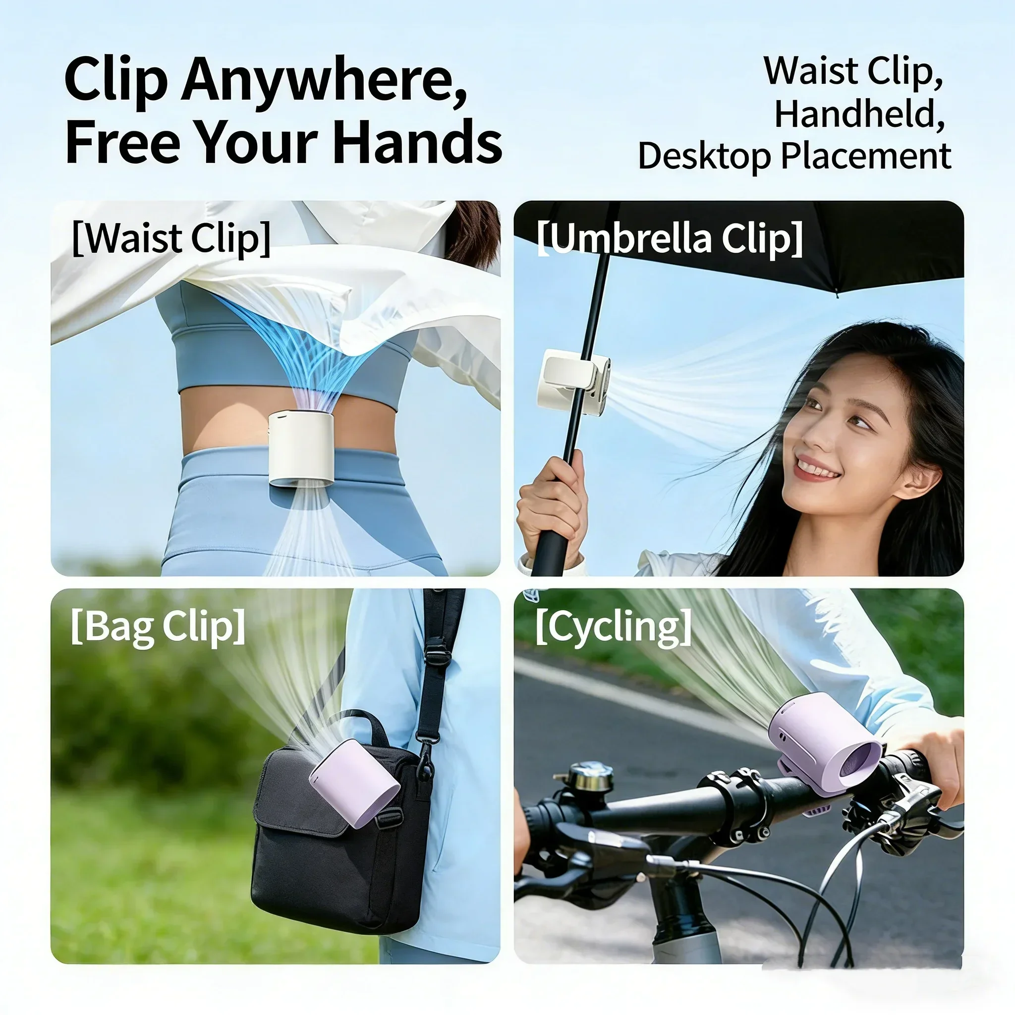 مروحة معلقة على الرقبة مع شاشة - مراجعة Umbrella Led Clip وسعره
