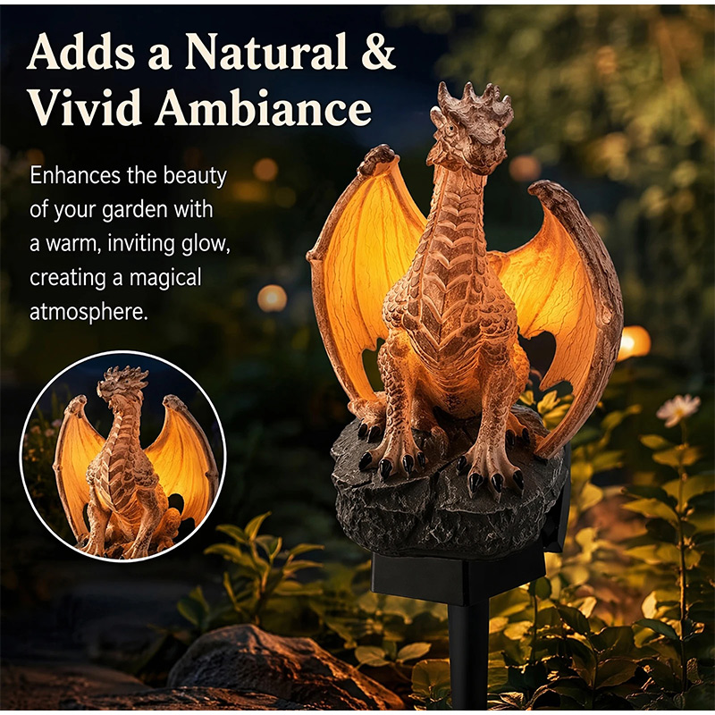 مصباح حديقة شمسي بتصميم التنين - مراجعة Photocell Outdoor Lighting وسعره