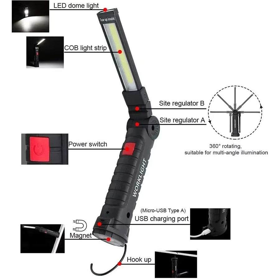 مصباح يدوي LED محمول مع خطاف م - مراجعة Outdoor Lighting Electric وسعره