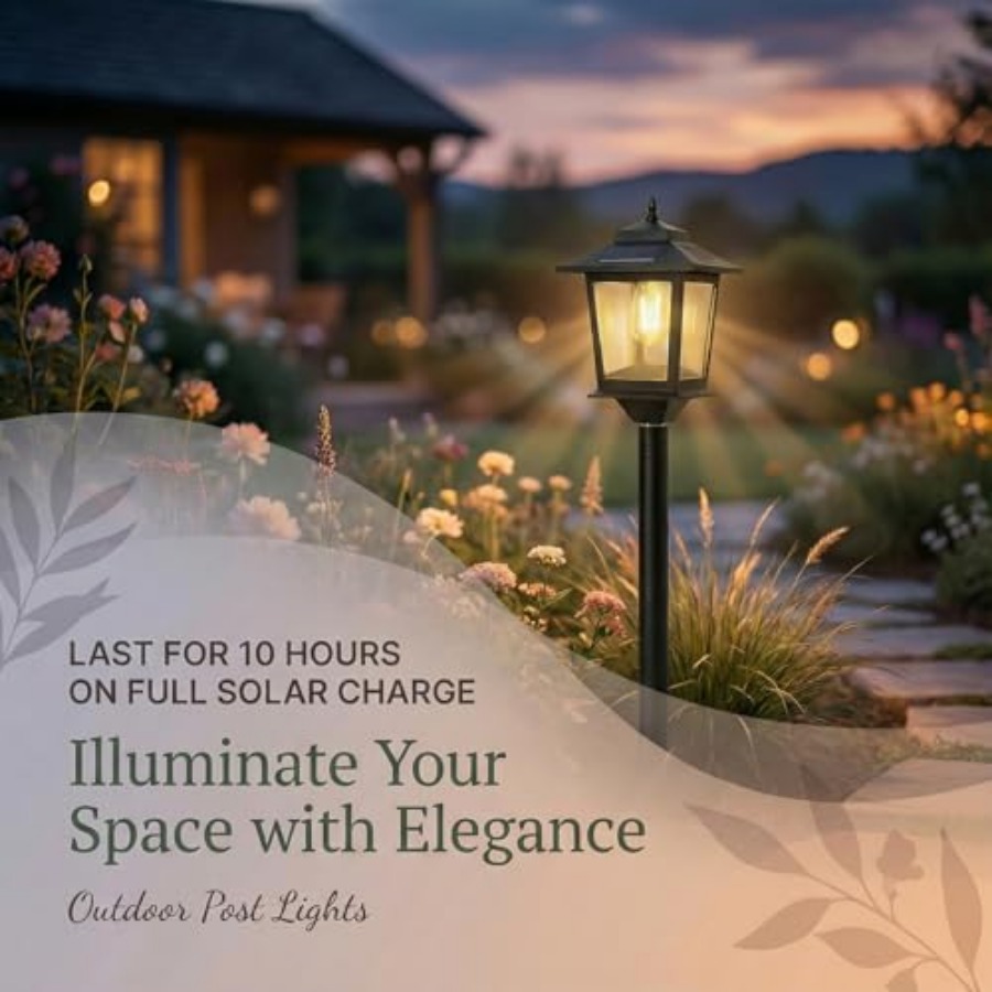 أضواء شمسية خارجية للأعمدة، مج - مراجعة Outdoor Lighting Lamps وسعره
