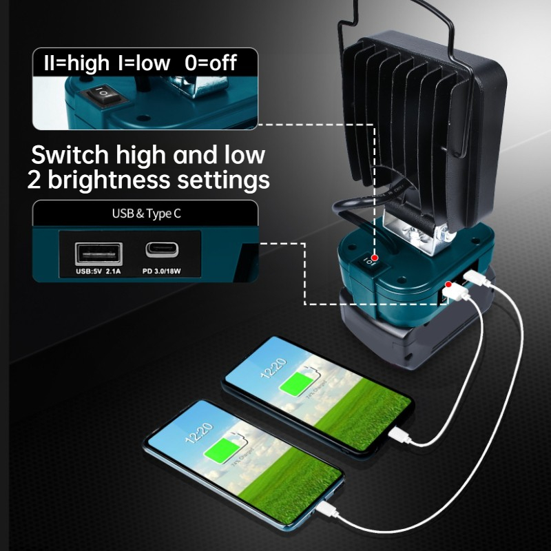 مصباح عمل LED لبطارية BOSCH 18 - مراجعة Outdoor Lighting Electrician وسعره