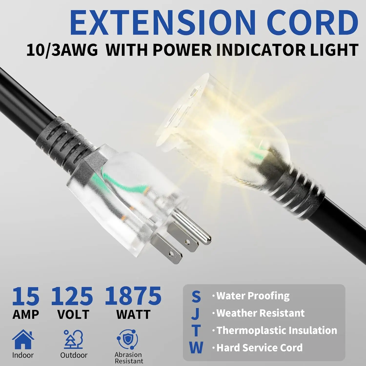 سلك تمديد خارجي/داخلي بطول 100 - مراجعة Outdoor Lighting Extension Cord وسعره