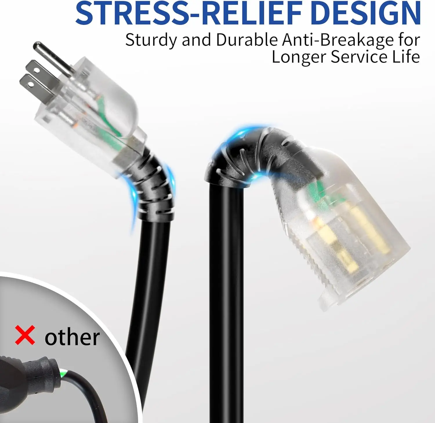 سلك تمديد خارجي/داخلي بطول 100 - مراجعة Outdoor Lighting Extension Cord وسعره