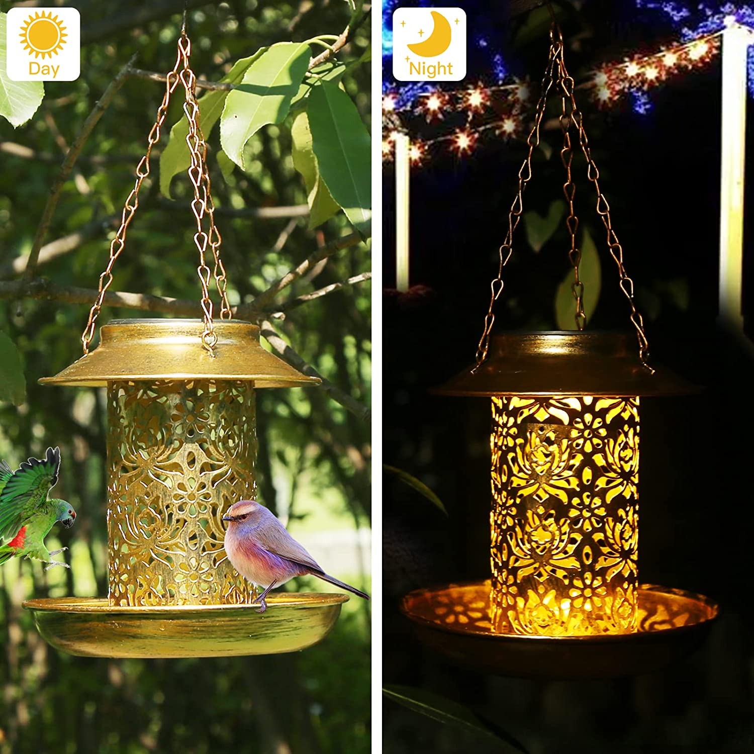 وحدة تغذية الطيور الشمسية المع - مراجعة Outdoor Lighting Backyard Ideas وسعره