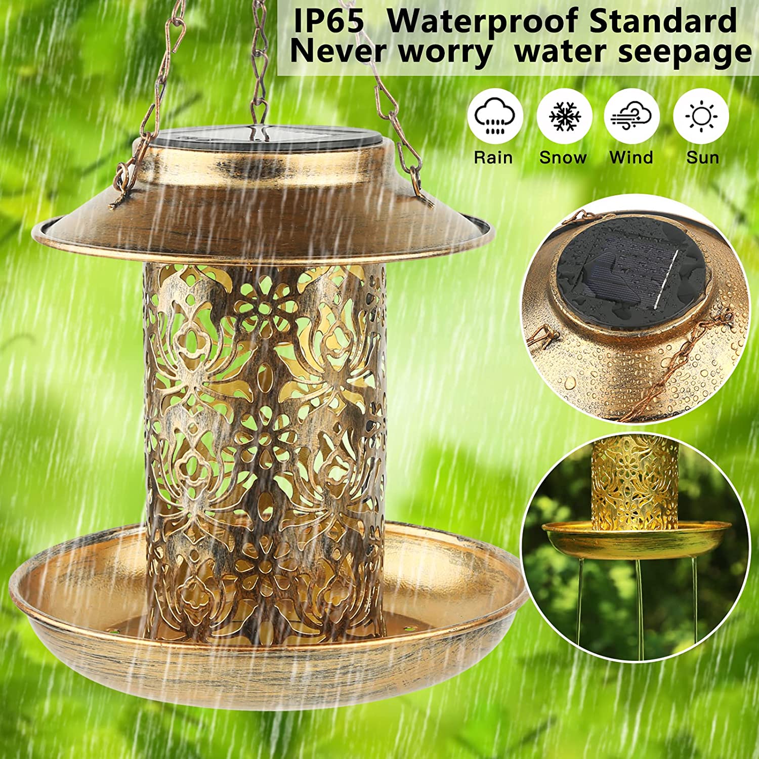 وحدة تغذية الطيور الشمسية المع - مراجعة Outdoor Lighting Backyard Ideas وسعره