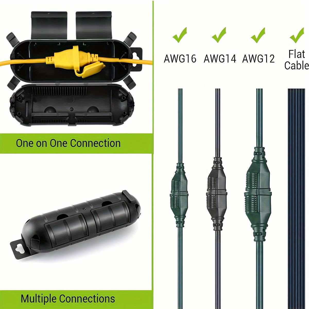 أغطية أمان لأسلاك التوصيل الخا - مراجعة Outdoor Lighting Extension Cord وسعره