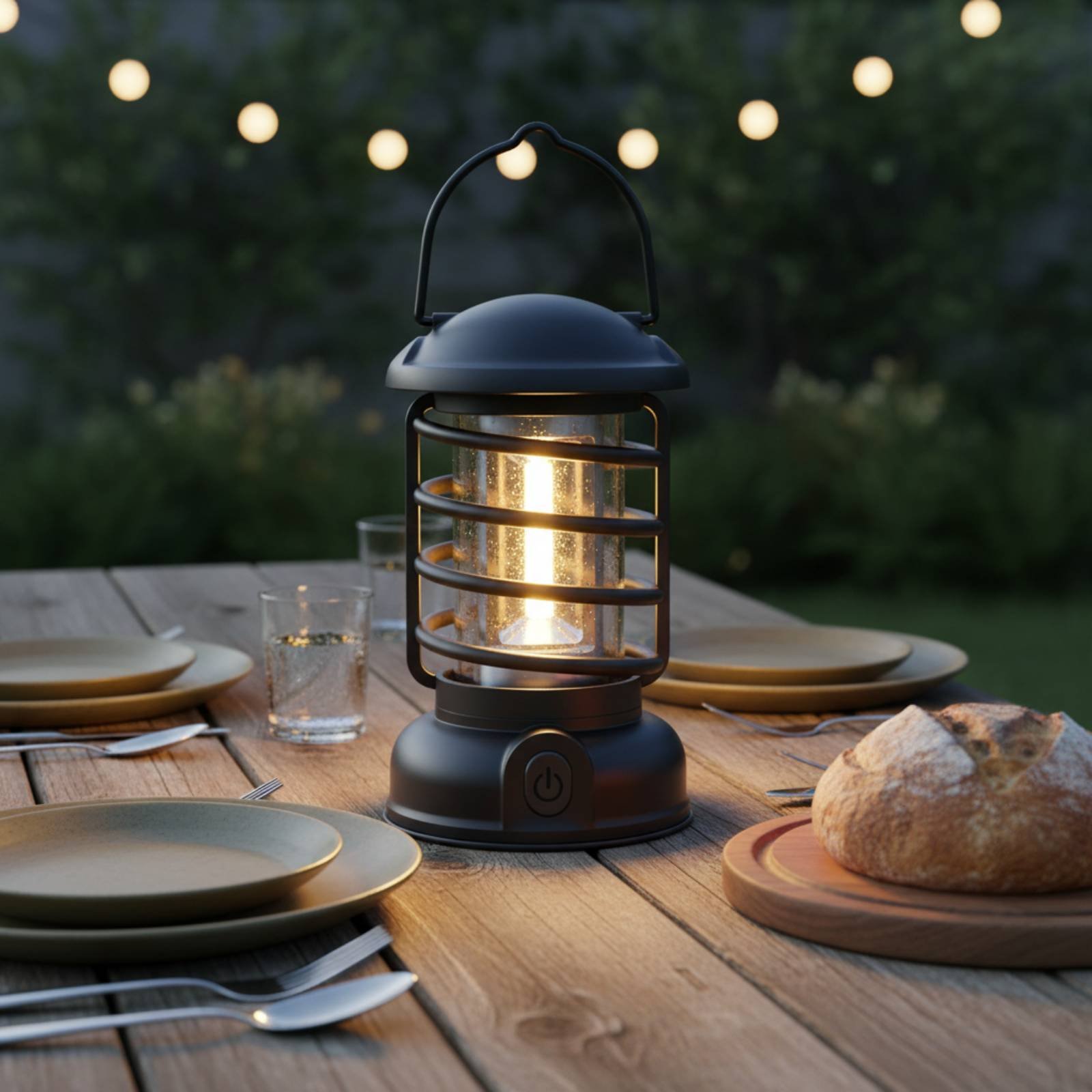 فانوس تخييم بتصميم عتيق مع مصد - مراجعة Outdoor Lighting Battery Powered وسعره