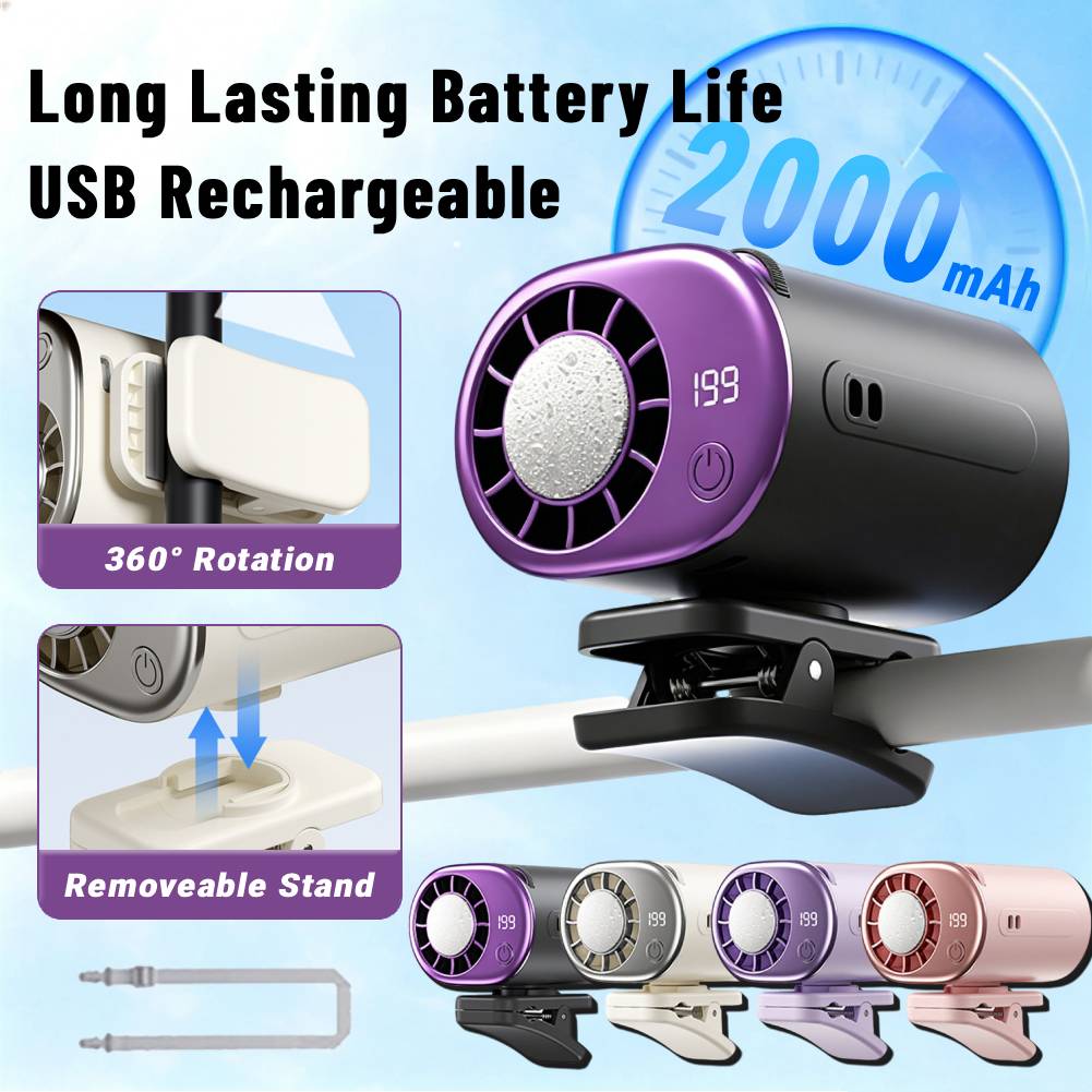 مروحة محمولة صيفية قابلة للتعل - مراجعة Umbrella Led Clip وسعره
