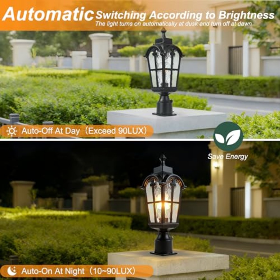 مصابيح عمودية خارجية مزودة بمس - مراجعة Outdoor Lighting Lamps وسعره