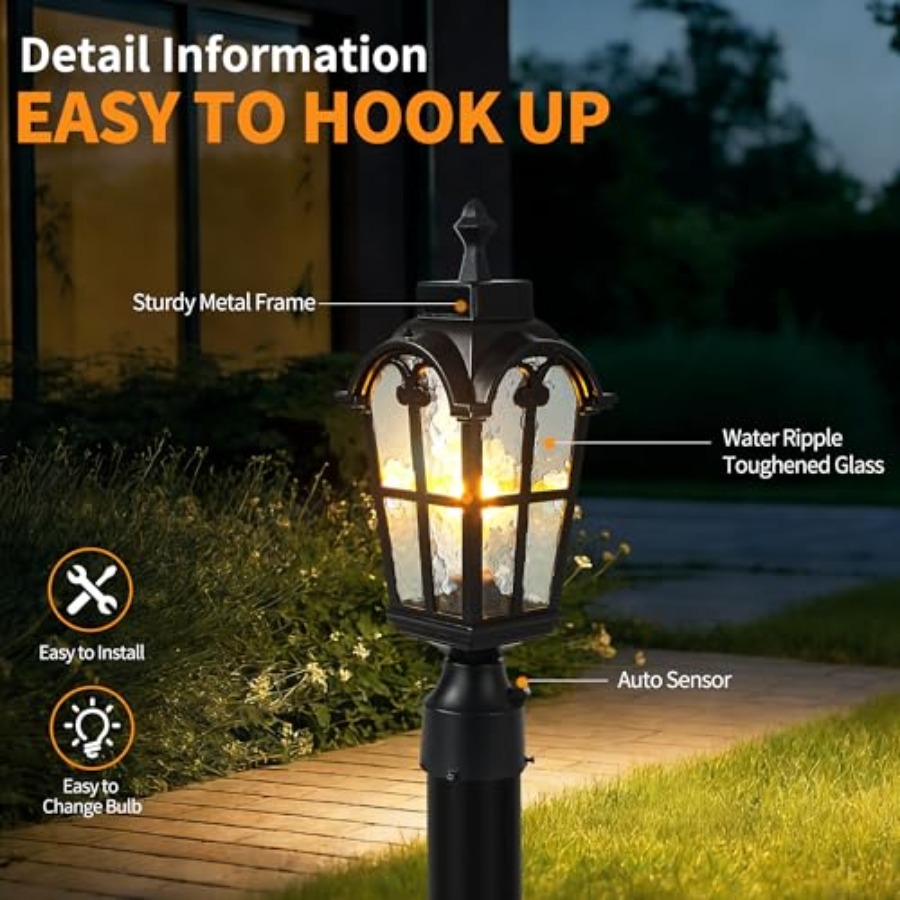 مصابيح عمودية خارجية مزودة بمس - مراجعة Outdoor Lighting Lamps وسعره