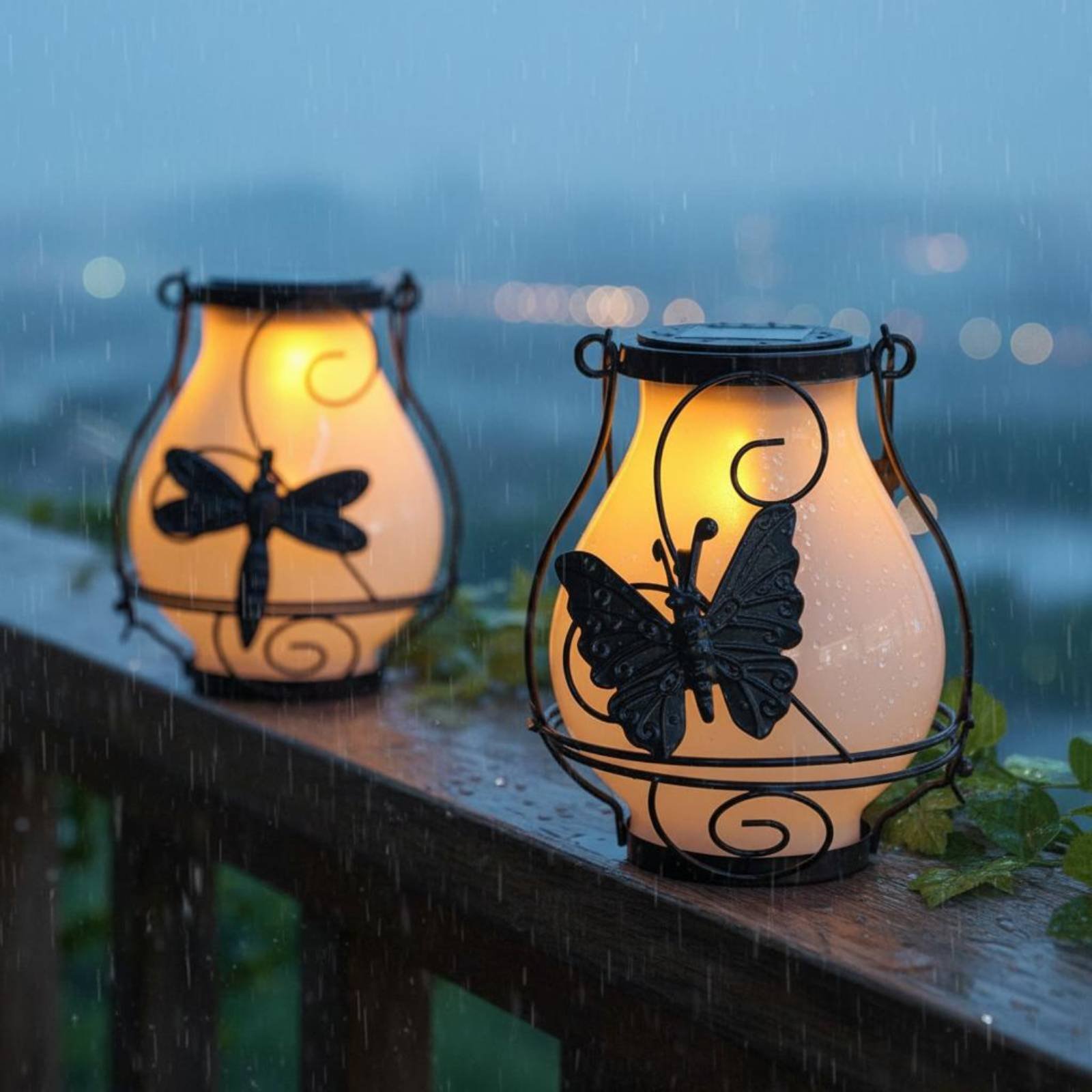 فانوس شمسي على شكل فراشة مقاوم - مراجعة Outdoor Lighting Battery Powered وسعره