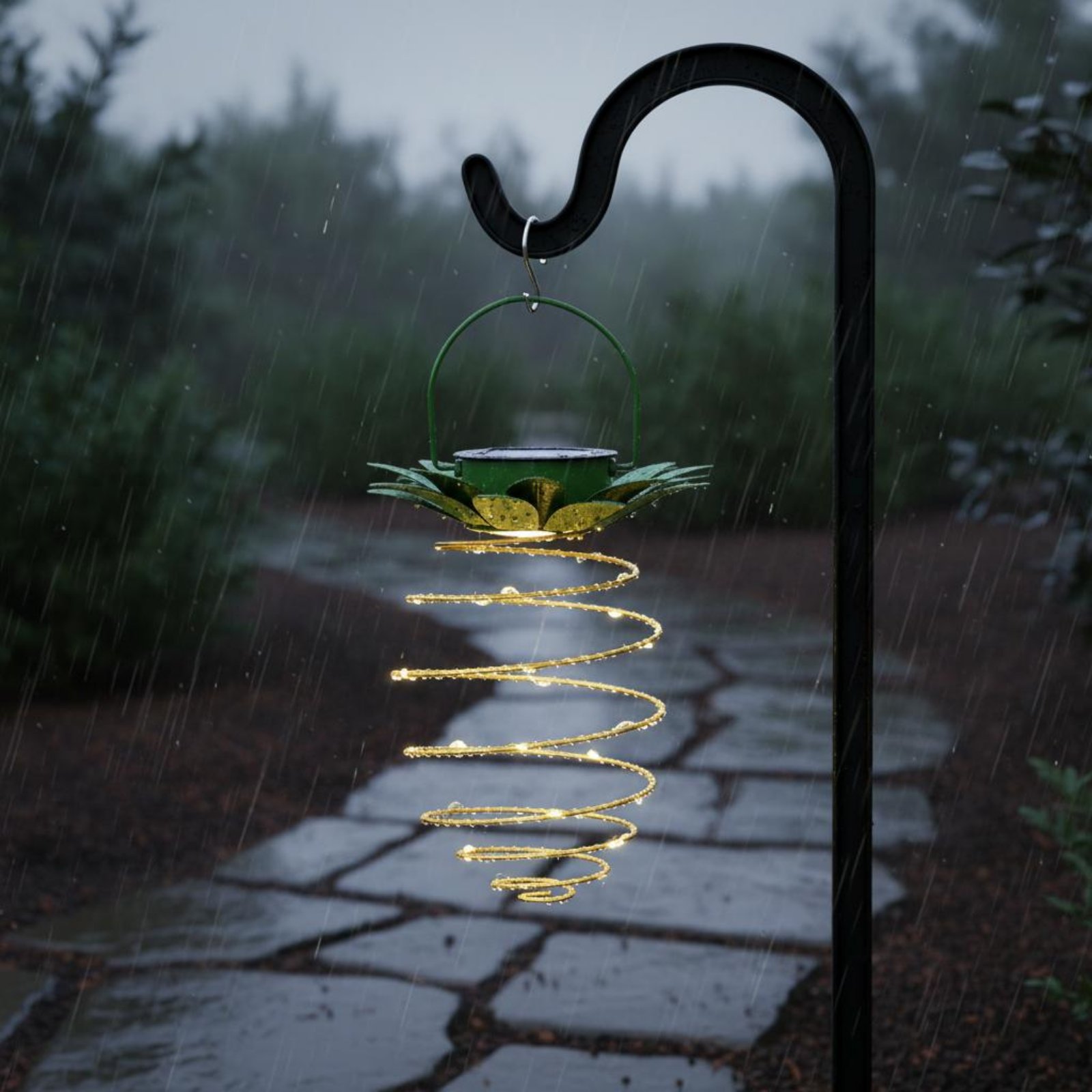 قطعتان من مصابيح الأناناس الشم - مراجعة Outdoor Lighting Battery Powered وسعره