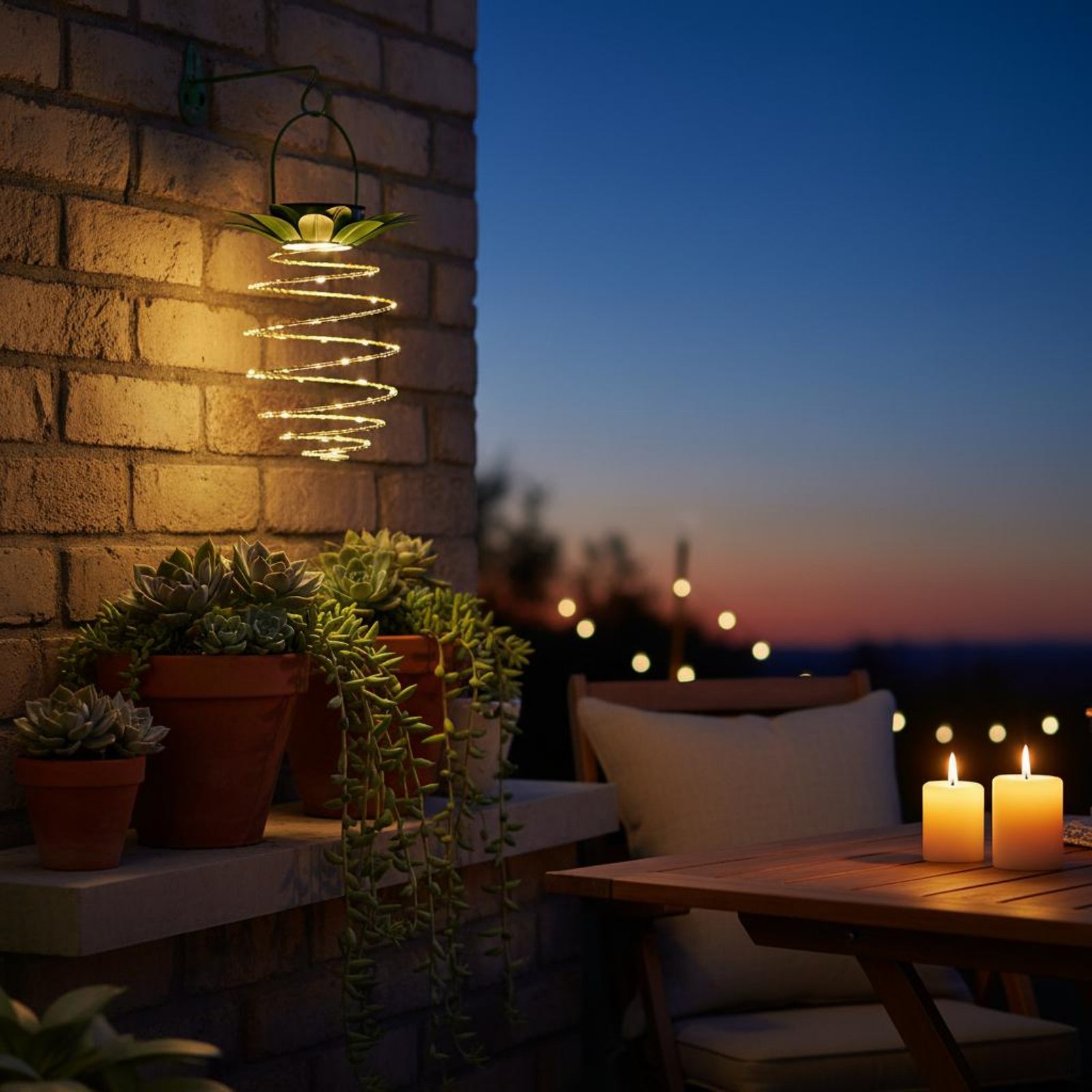 قطعتان من مصابيح الأناناس الشم - مراجعة Outdoor Lighting Battery Powered وسعره