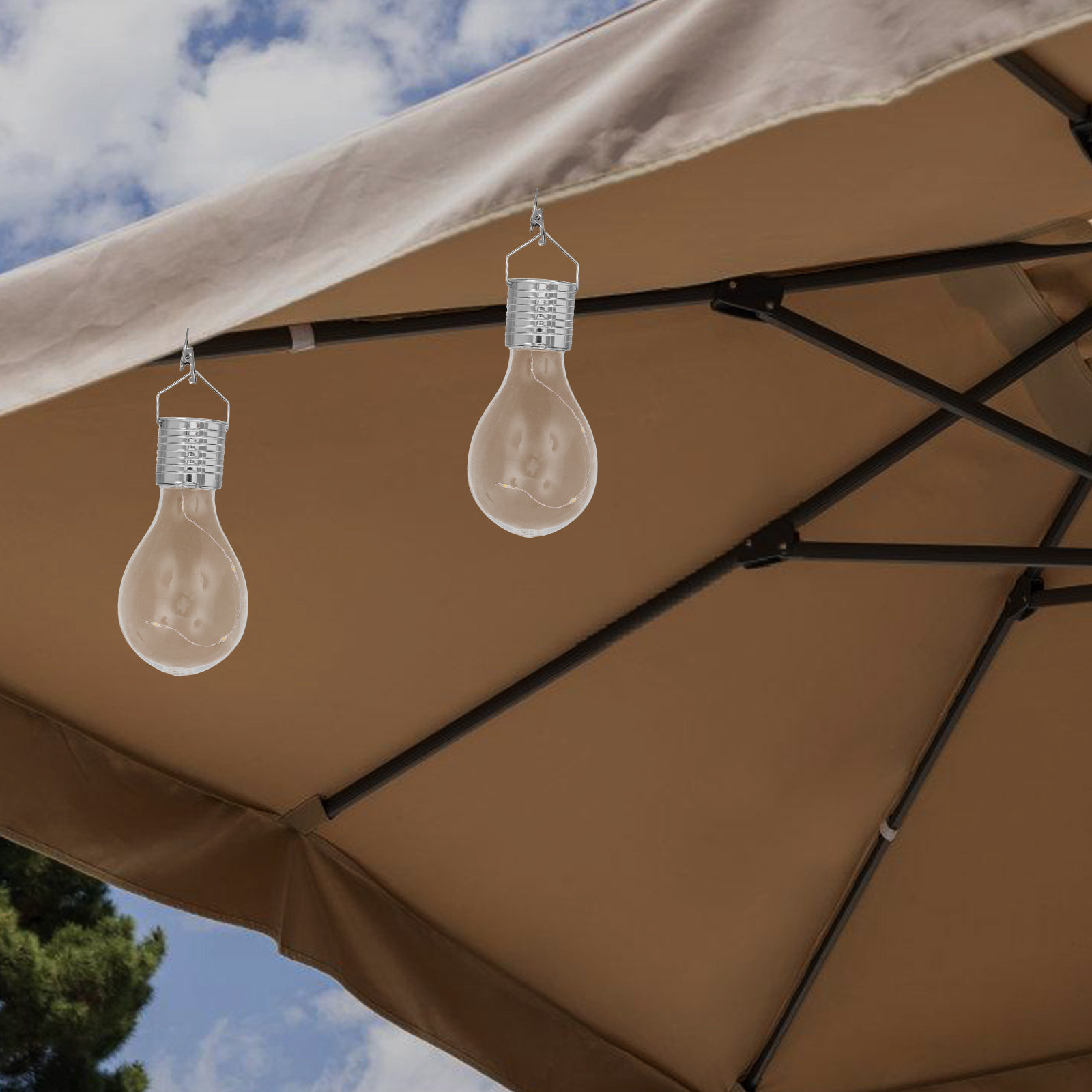 4 قطع من أضواء الشمسي المعلقة  - مراجعة Umbrella Led Clip وسعره