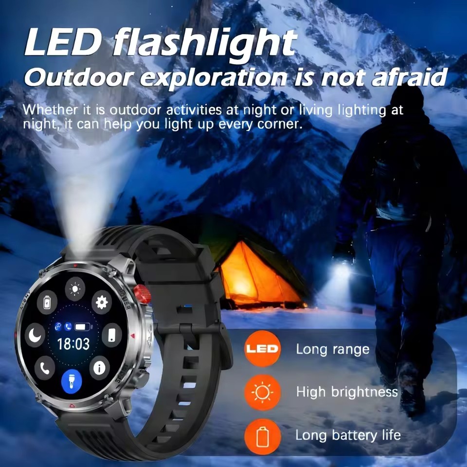 ساعة ذكية عسكرية جديدة للرجال  - مراجعة Outdoor Lighting Japan وسعره