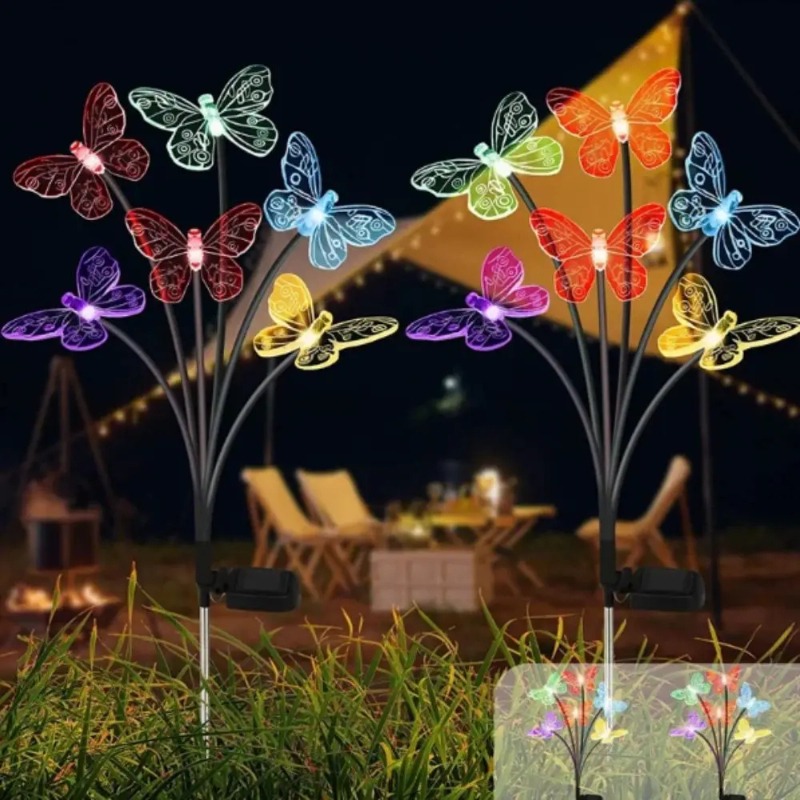 أضواء الفراشة تعمل بالطاقة الش - مراجعة Outdoor Lighting Battery Powered وسعره