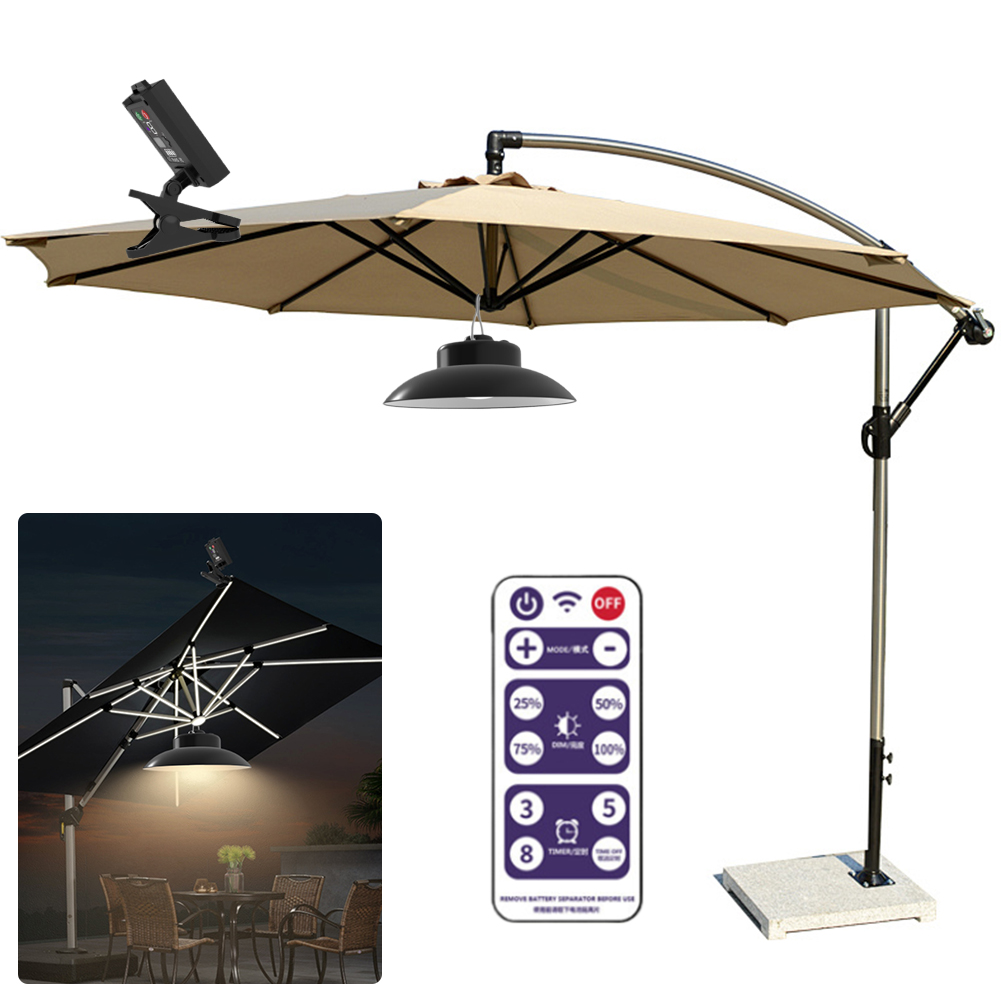 مصباح شمسي لمظلة الفناء مع تحك - مراجعة Umbrella Led Clip وسعره