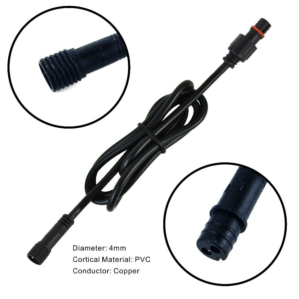 2pin تيار مستمر LED كابل 1 متر - مراجعة Outdoor Lighting Extension Cord وسعره