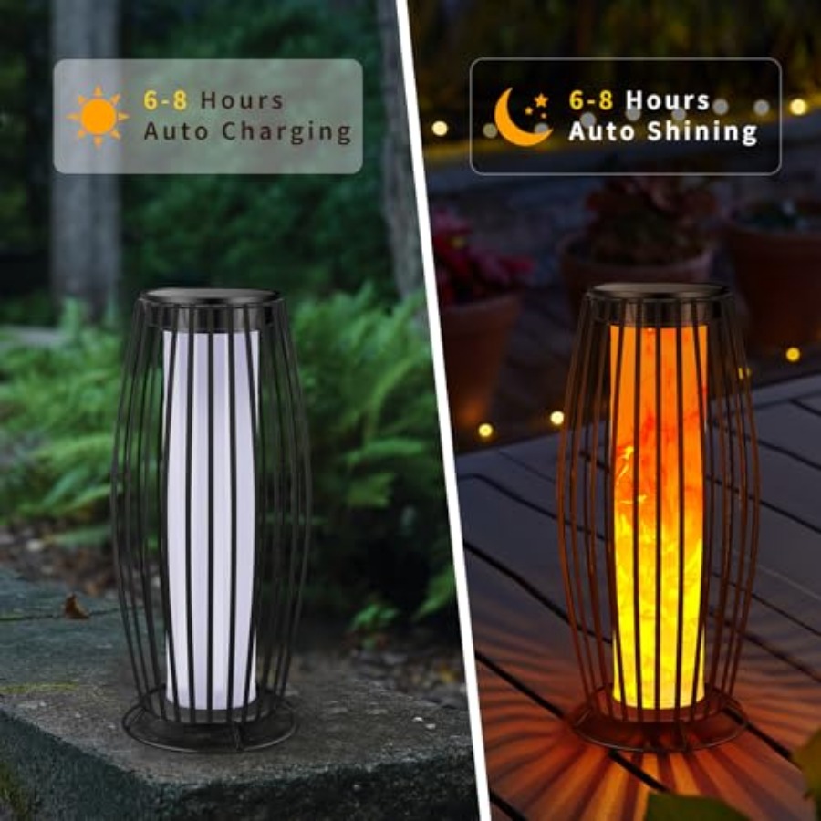 مصباح أرضي شمسي خارجي بتأثير ا - مراجعة Outdoor Lighting Lamps وسعره