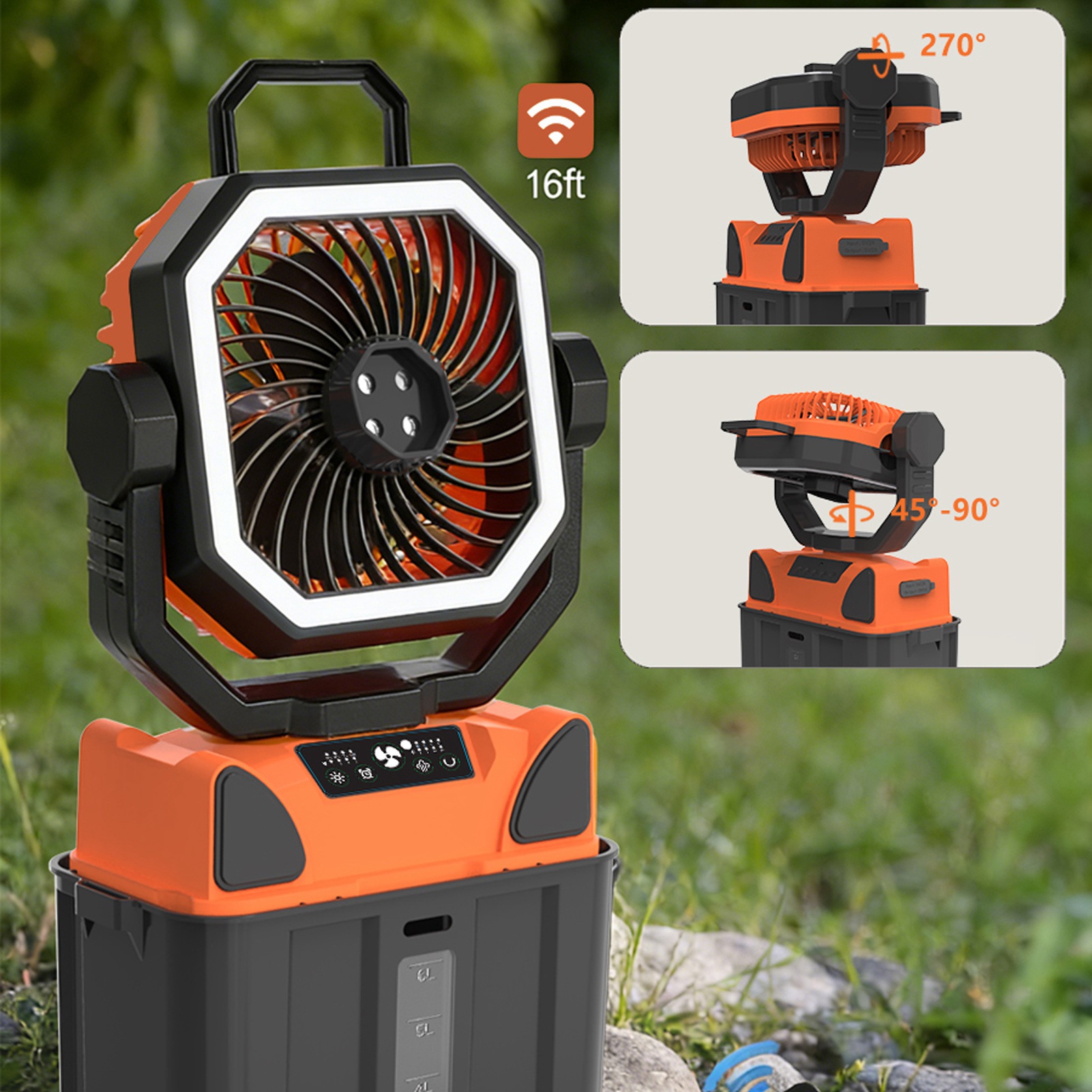 مروحة تخييم قابلة لإعادة الشحن - مراجعة Outdoor Lighting Battery Powered وسعره