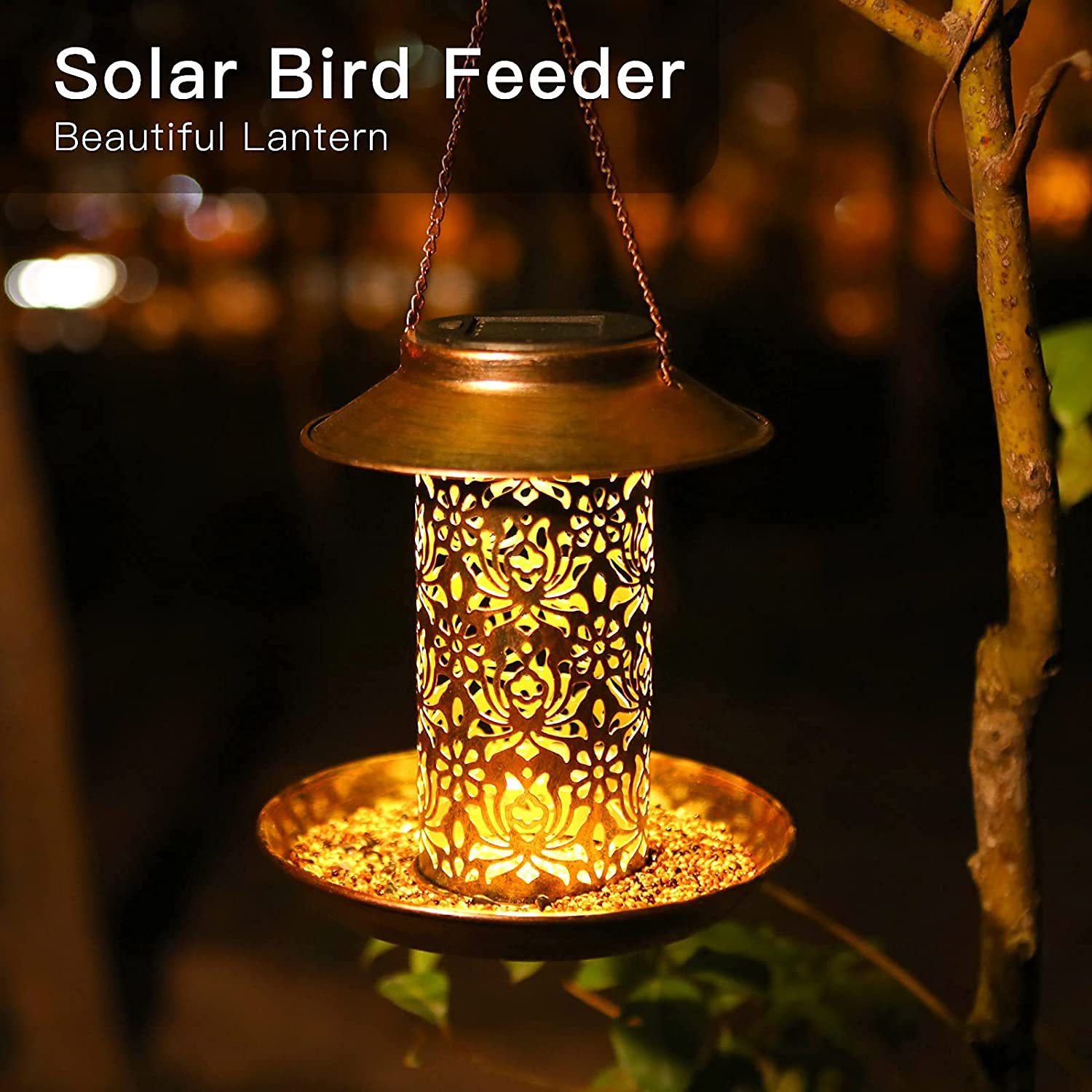 معلقة بيت الطيور المعدنية في ا - مراجعة Outdoor Lighting Backyard Ideas وسعره