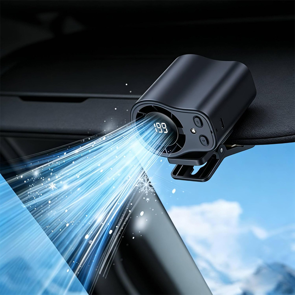 مروحة تبريد محمولة تُثبت على ا - مراجعة Umbrella Led Clip وسعره